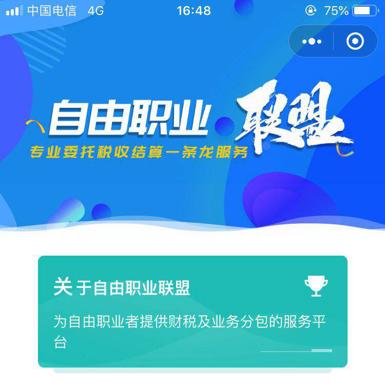 自由职业联盟-财税小程序定制
